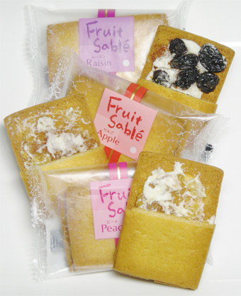 レーズン・ピーチ・アップルのフルーツサブレ